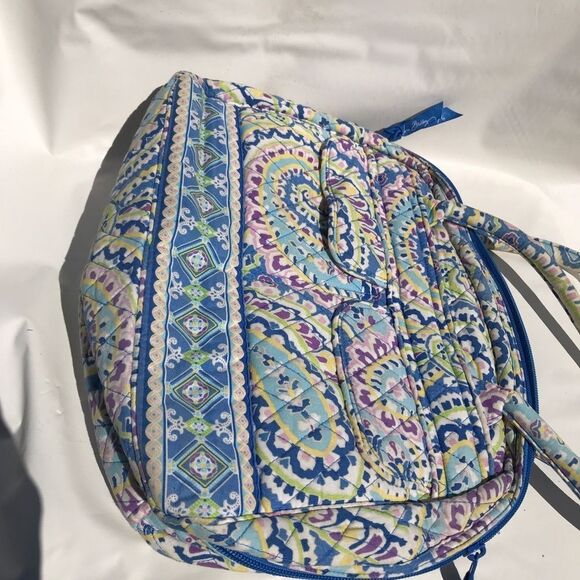 Vera Bradley Laptop Computer Carry Bag Purse Blue ink stain near handle - Picture 2 of 9